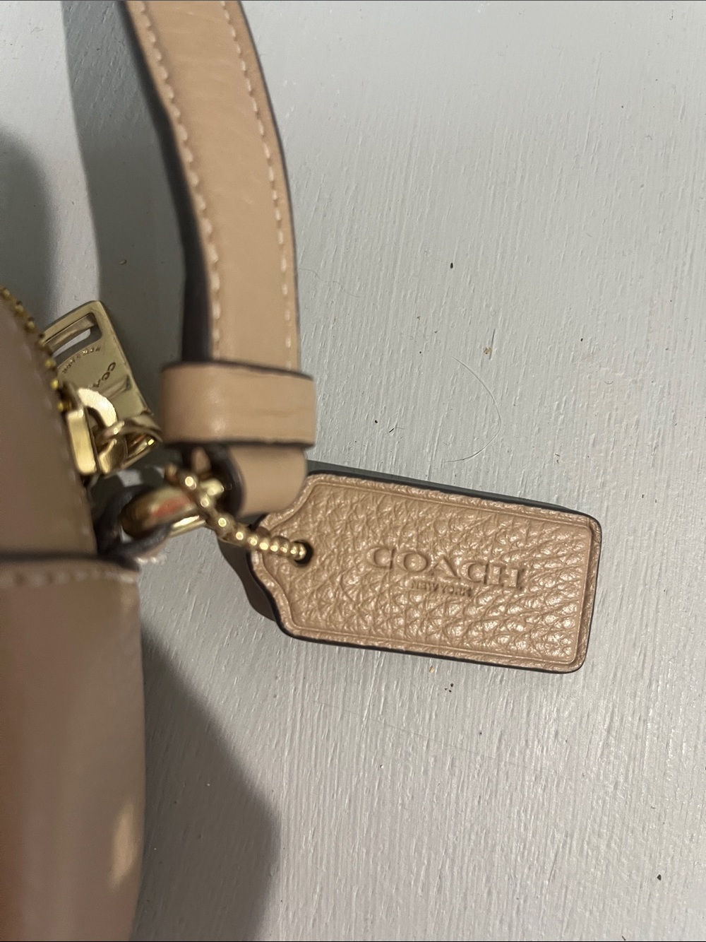 Coach Pebbled Leather Crossbody in Nude Tan - Picture 2 of 11